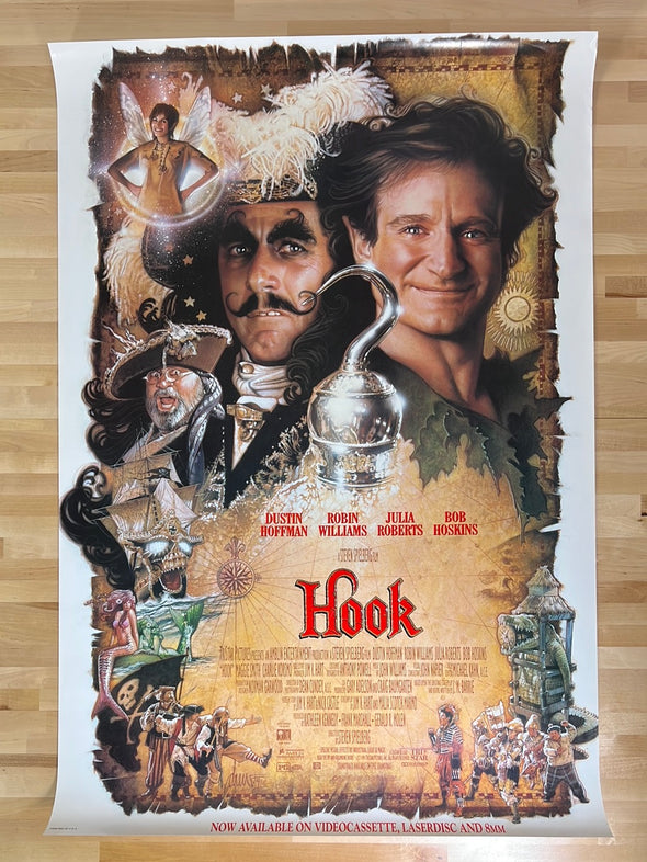 Hook - 1992 video promo movie poster original vintage 27x41