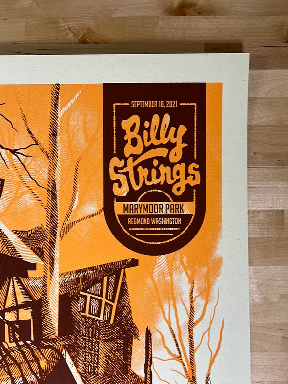 Billy Strings - 2021 Furturtle Show Prints poster Redmond, WA AP