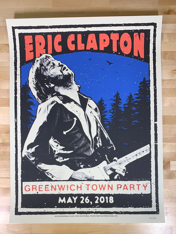 Eric Clapton - 2018 poster Greenwich Town Party