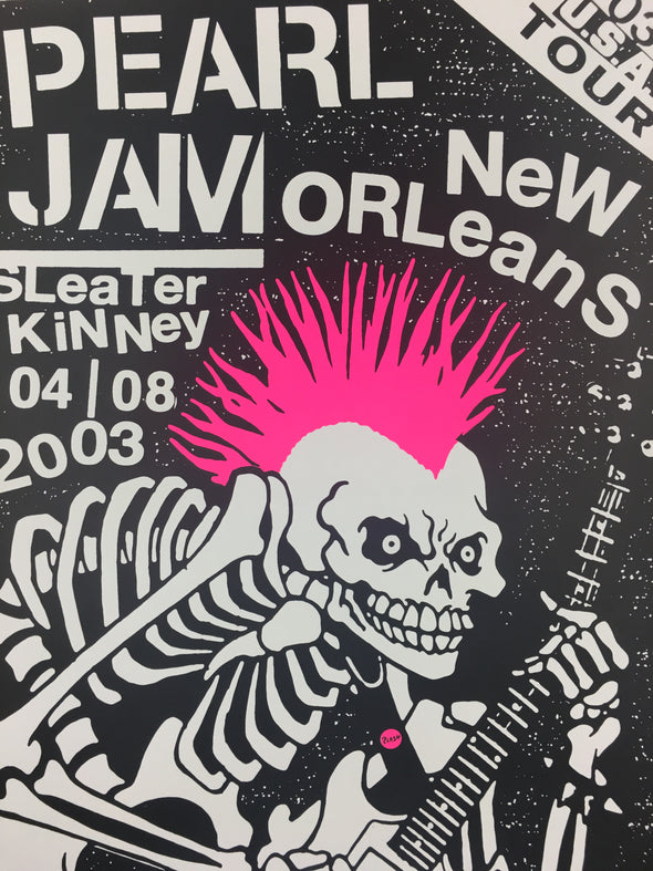 Pearl Jam - 2003 Ames Design Poster New Orleans, LA UNO Lakefront Arena