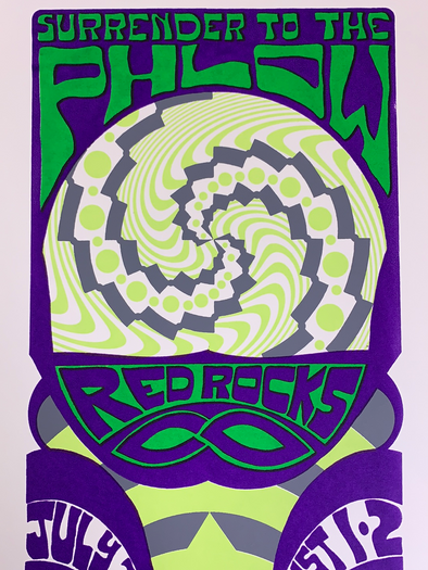 Phish - 2009 Tripp poster Red Rocks Morrison, CO Purple
