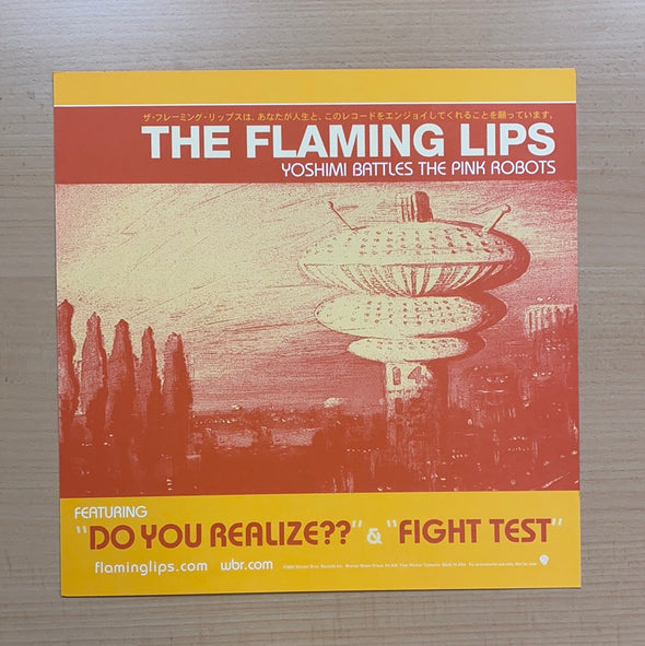 The Flaming Lips - 2002 original vinyl poster insert 12x12 record art