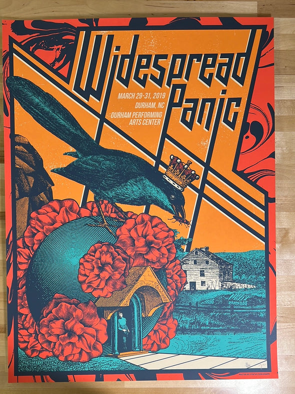 Widespread Panic - 2019 Status Serigraph poster Durham, NC