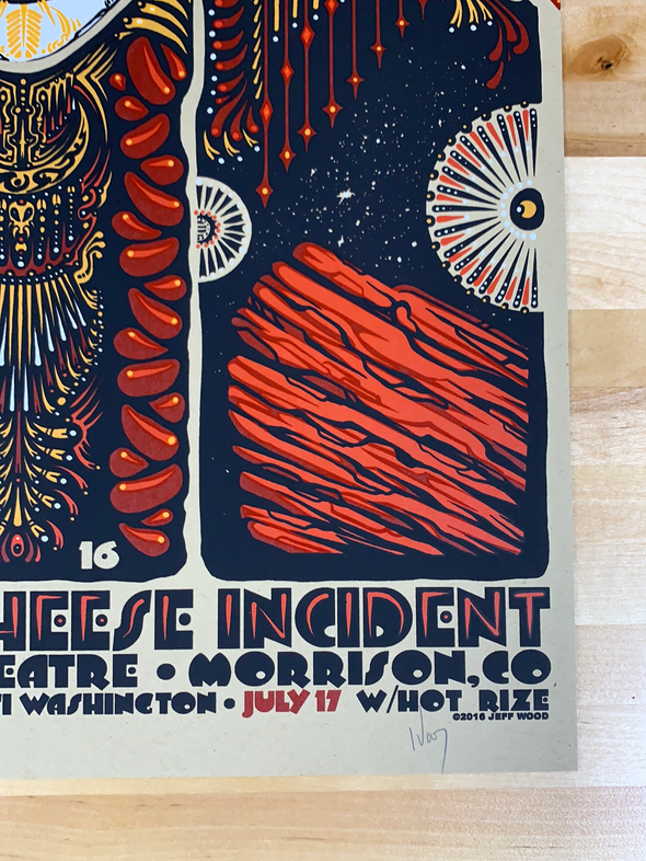 String Cheese Incident - 2016 Jeff Wood poster Red Rocks Morrison, CO
