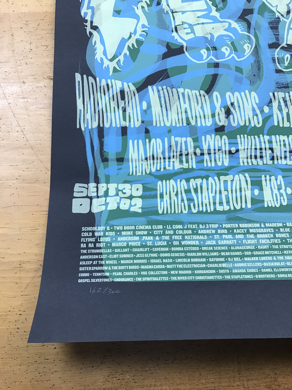 Austin City Limits - 2016 Jules Buck Jones poster ACL Festival Zilker Park