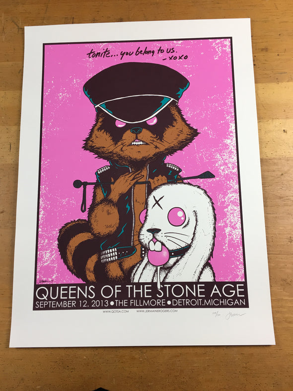 Queens of the Stone Age - 2013 Jermaine Rogers Poster Detroit Fillmore