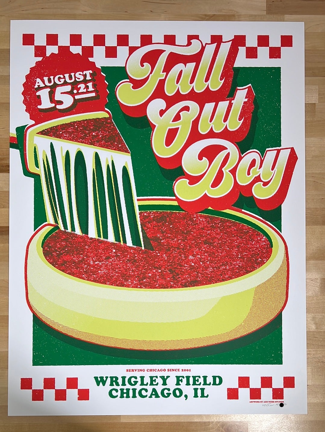 Fall Out Boy - 2021 Mike Tallman poster Chicago, IL Wrigley Field – Sold Out  Posters