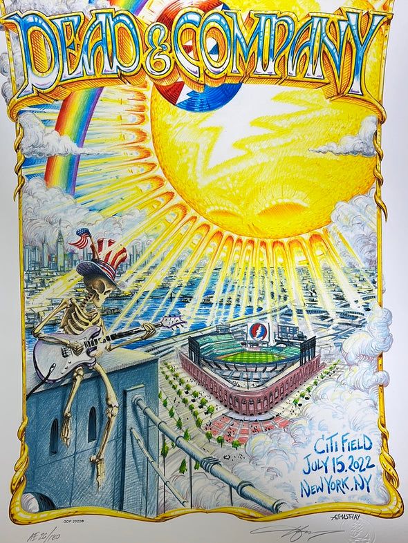 Dead & Company - 2022 AJ Masthay poster Citi Field, New York N1 S/N