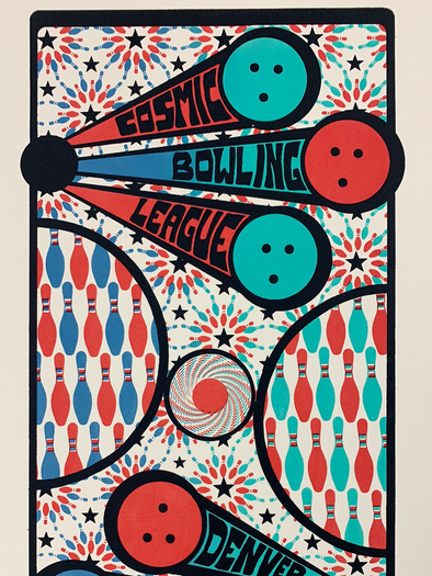 Cosmic Bowling League Yonder Mountain String Band - 2008 Tripp poster Denver, CO