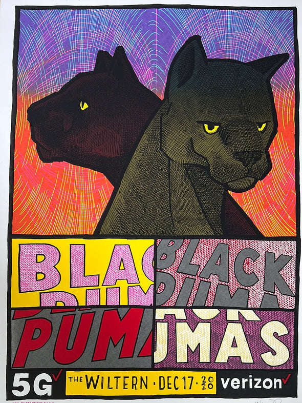 Black Pumas - 2020 Jay Ryan poster The Wiltern Los Angeles, CA