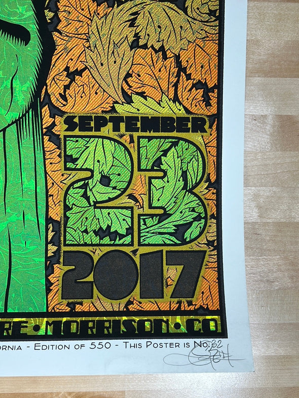 Greensky Bluegrass - 2017 Chuck Sperry poster Red Rocks Morrison, CO AUTOGRAPHED
