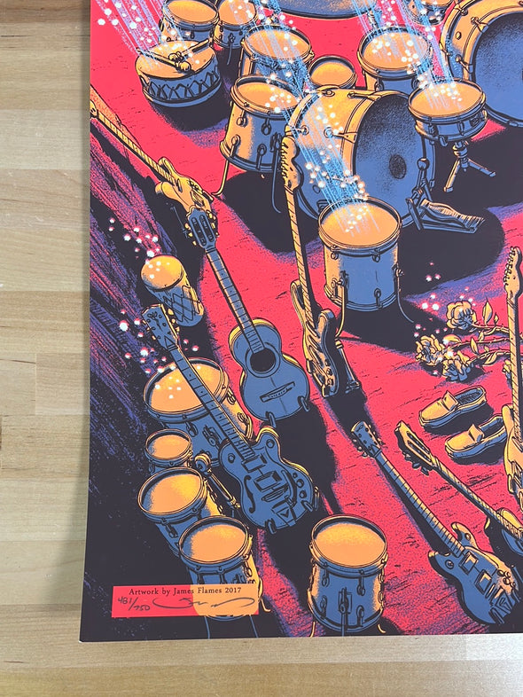 Widespread Panic - 2017 James Flames poster Red Rocks Morrison, CO