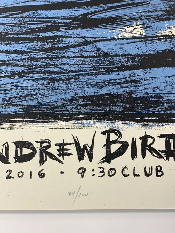 Andrew Bird - 2016 Dan Grzeca poster Washington, DC 9:30 Club