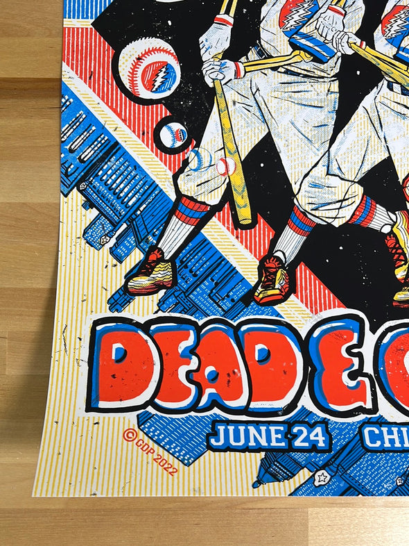 Dead & Company - 2022 Zeb Love poster Wrigley Field, Chicago, IL S/N
