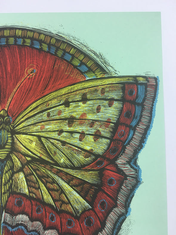 Wooden Resurrection Butterfly - 2013 Dan Grzeca Poster Art Print