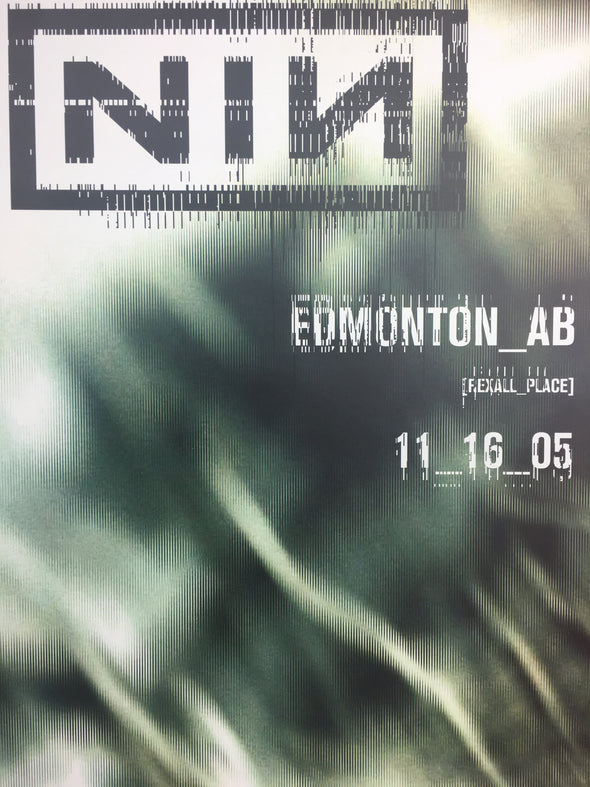 Nine Inch Nails - 2005 Rob Sheridan poster Edmonton, AB, CAN Rexall Place