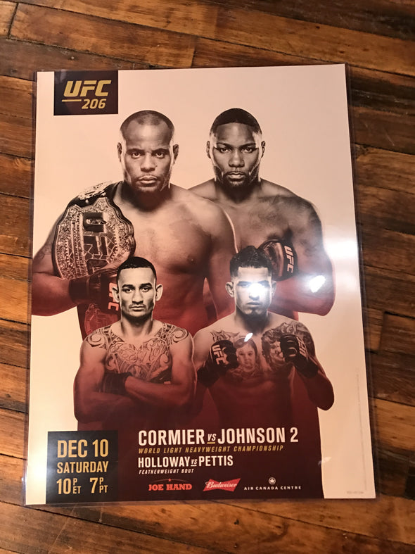 UFC 206 poster Cormier vs. Johnson 2, Holloway vs. Pettis
