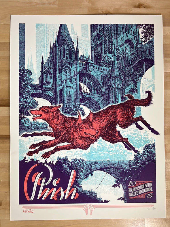 Phish - 2019 Calvin Laituri poster Charlotte, NC PNC Pavilion