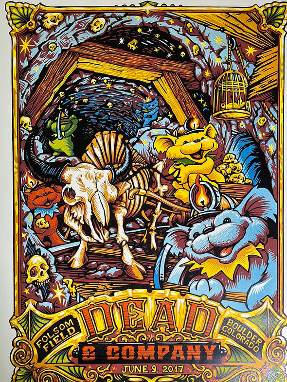 Dead & Company - 2017 AJ Masthay poster Boulder, CO Folsom Field
