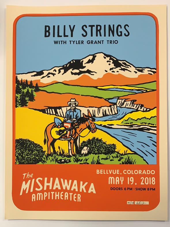 Billy Strings - 2018 Ryan Duggan poster Bellvue, CO Mishawaka