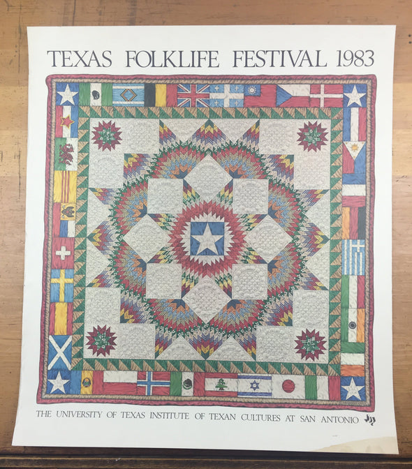 Texas Folklife Festival - 1983 Art Print Poster flag