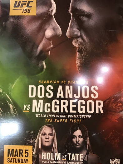 UFC 196B poster Dos Anjos vs. Conor McGregor, Holly Holm vs. Tate