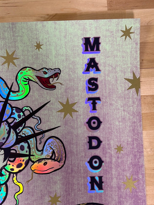 Mastodon - 2022 Tara McPherson poster Pittsburgh, PA FOIL