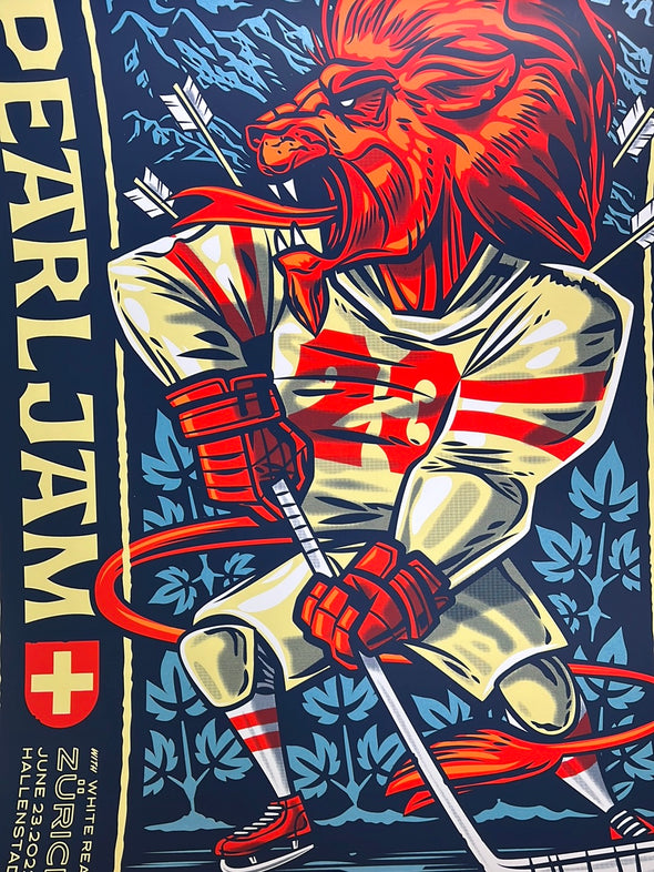 Pearl Jam  - 2022 Travis Price poster Zurich, SWI Hallenstadion