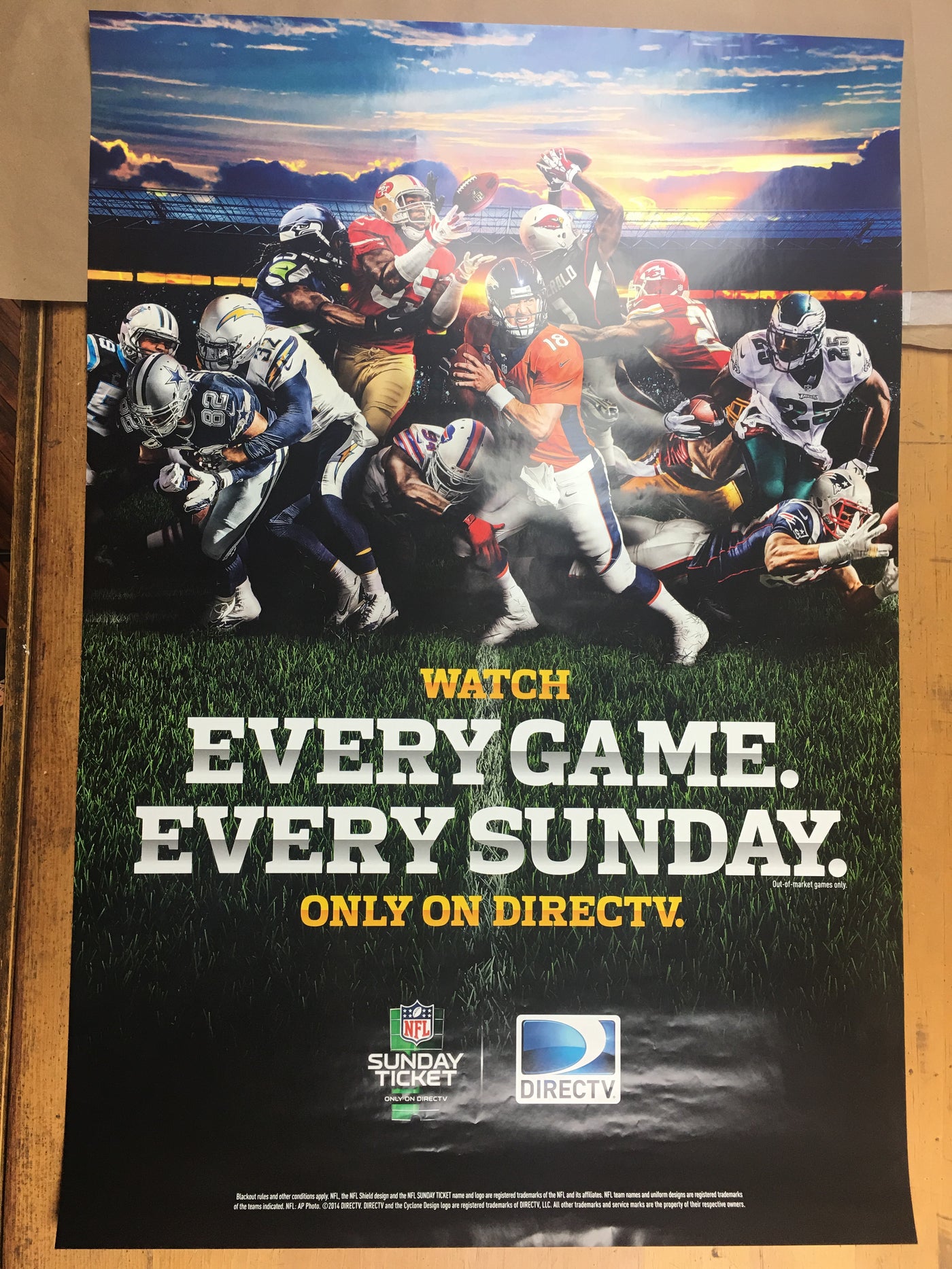 NFL Football Every Game Every Sunday Ticket Poster, Broncos – Sold Out  Posters