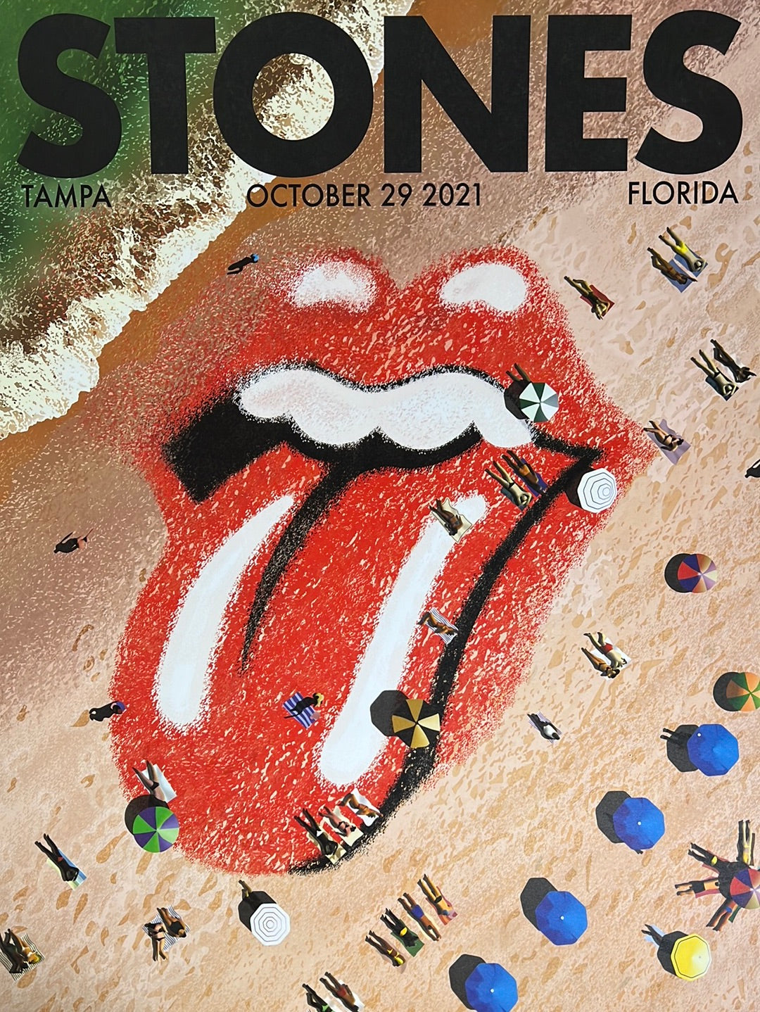 Poster Géant The Rolling Stones - Format Maxi 61 X 91.5 Cm - Impression Officielle Sur Papier 125 Gsm - 8