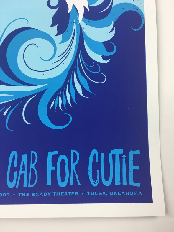 Death Cab for Cutie - 2009 Todd Slater Poster Tulsa, OK Brady Theater