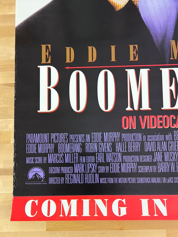 Boomerang - 1992 video promo movie poster original vintage 27x40