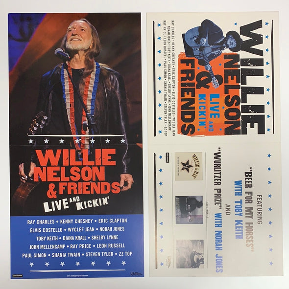 Willie Nelson - 2003 original vinyl poster insert 24x12 record art