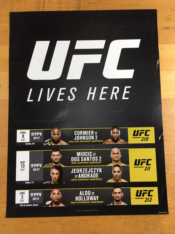 UFC Lives Here Poster 210, 211, 212