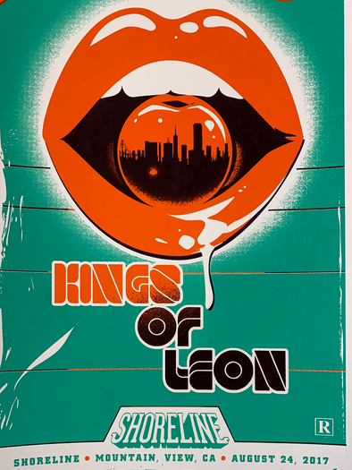 Kings of Leon - 2017 Jason Malmberg poster Mountain View, CA Shoreline