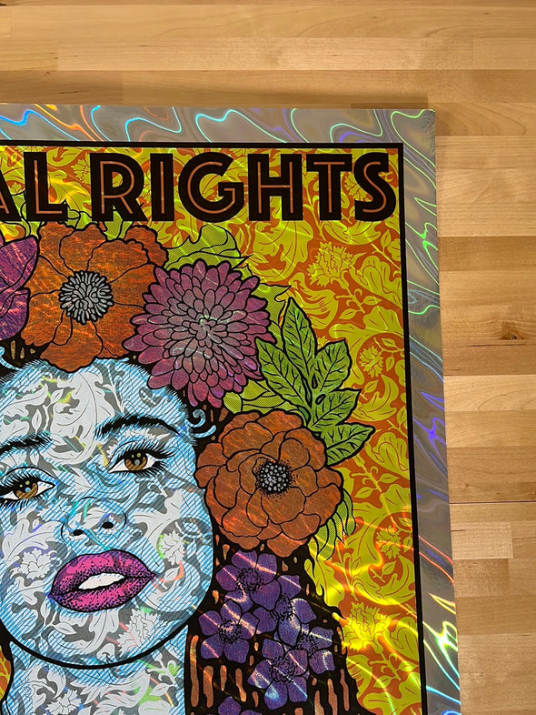 Equal Rights, Flower of Democracy - 2022 Chuck Sperry poster art print FOIL