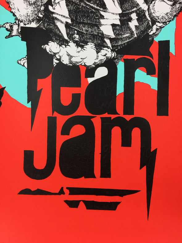 Pearl Jam - 2014 Joram Roukes Poster Adelaide, AUS The Big Day Out