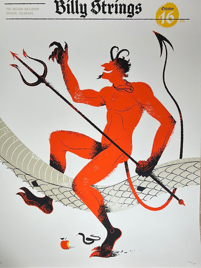 Billy Strings - 2021 Delicious Design League poster Denver, CO 10/16 1st