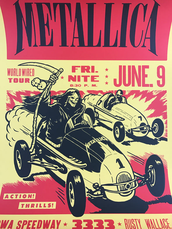 Metallica - 2017 Ames Brothers poster Iowa Speedway, Newton, IA S/N