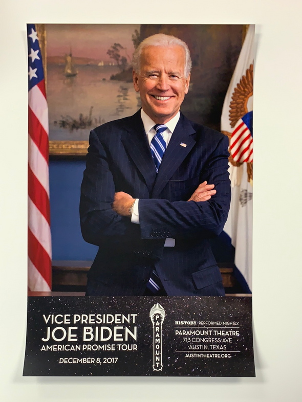 Joe Biden - 2017 1st edition original poster Austin, Texas Paramount Theatre