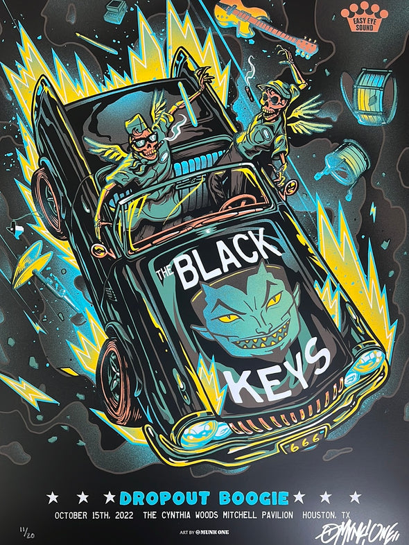 The Black Keys - 2022 Munk One poster Woodlands, TX AP Variant