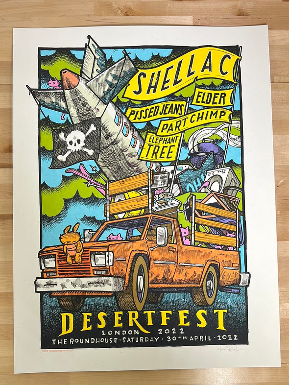 Shellac - 2022 Jay Ryan poster Desert Fest London, GBR
