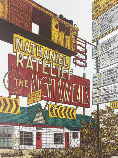 Nathaniel Rateliff & the Night Sweats - 2018 Landland Poster North America Tour