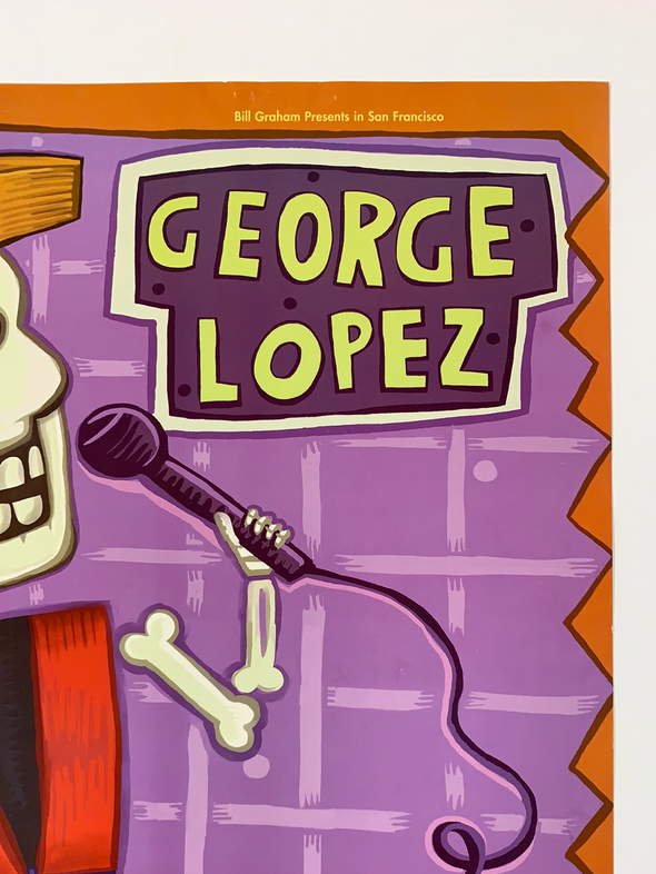 George Lopez - 2002 Barbara Pollack poster The Warfield Theatre San Fran 1st