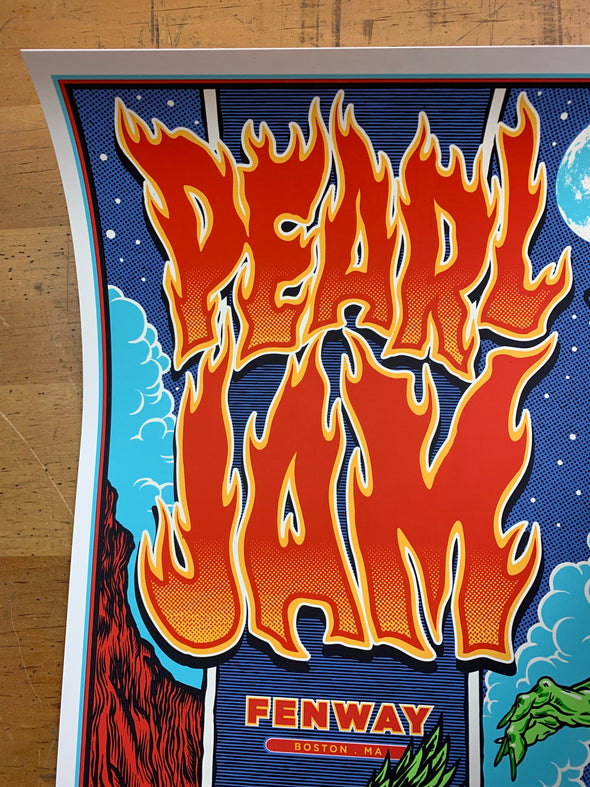 Pearl Jam - 2018 Ben Brown poster Boston, MA Fenway AP S/N