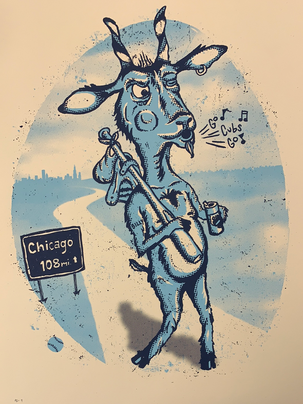 Chicago Cubs - Fugscreens Studios poster Goat Art print