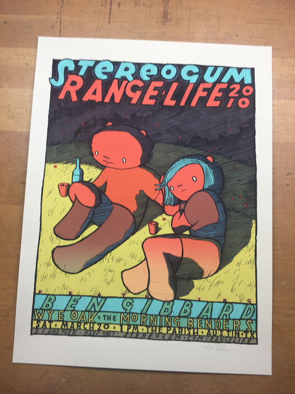 Stereogum Range Life - 2010 Jay Ryan poster Austin, TX The Parish