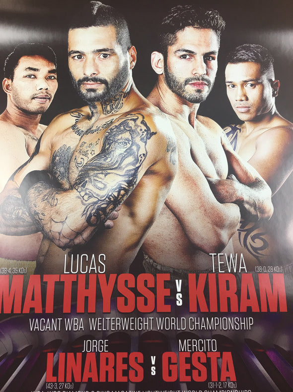 Lucas Matthysse vs Tewa Kiram - 2018 Boxing Poster Welterweight World Championsh