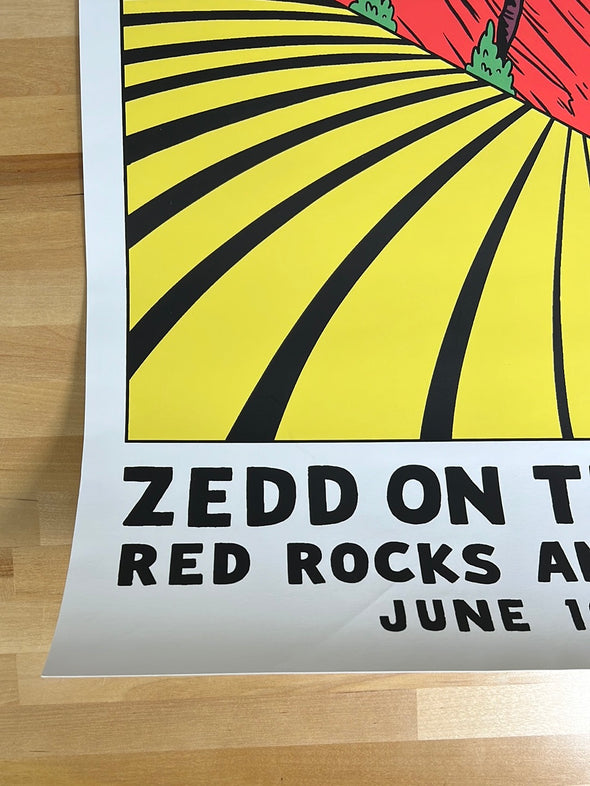 Zedd on the Rocks - 2019 Luke McGarry poster Red Rocks, Morrison, CO