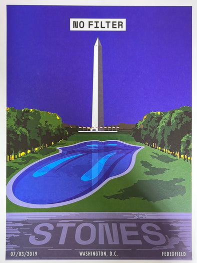 Rolling Stones - 2019 poster Washington, DC No Filter Tour Fedex Field